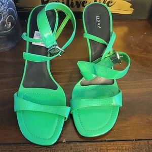 Open toe strap heels